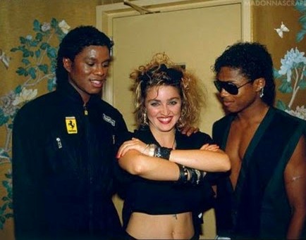 August 4, 1984 - Madonna and Jellybean meet The Jacksons at the Jackson Victory Tour at Madison Square Garden