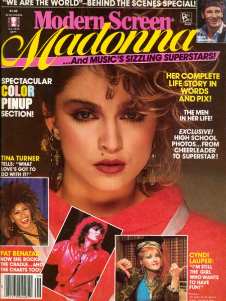 ON THE COVER: «MODERN SCREEN» (USA) – SEPTIEMBRE&nbsp;1985