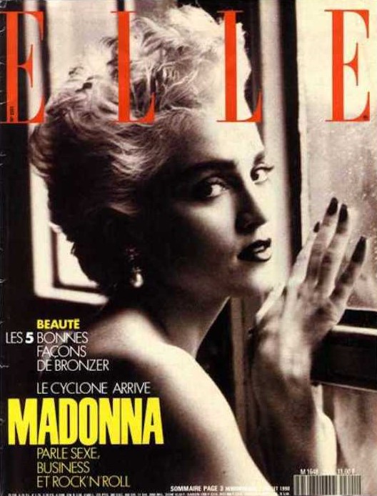 ON THE COVER: «ELLE» (FRANCIA) – JULIO 1990 – DIVINA MADONNA