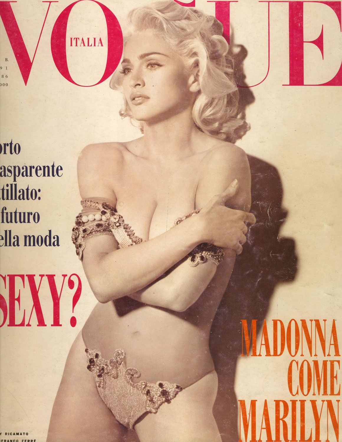 ON THE COVER: «VOGUE» (ITALIA) – FEBRERO 1991 – DIVINA MADONNA